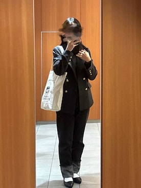 「アイテム（テーラードジャケット）」を使った、まるかなさん（レディース・158cm）の秋コーディネート