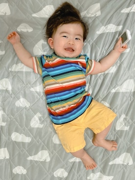 「Paul Smith（ポールスミス）のアイテム」を使った、ぴぴまるさん（キッズ・70cm）の秋コーディネート