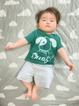 「アイテム（ママ＆ベビー、グリーン系）」を使った、ぴぴまるさん（キッズ・70cm）の夏コーディネート