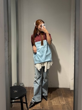 「eL（エル）のアイテム」を使った、𝑴𝑨𝑹𝑰さん（レディース・158cm）の春コーディネート