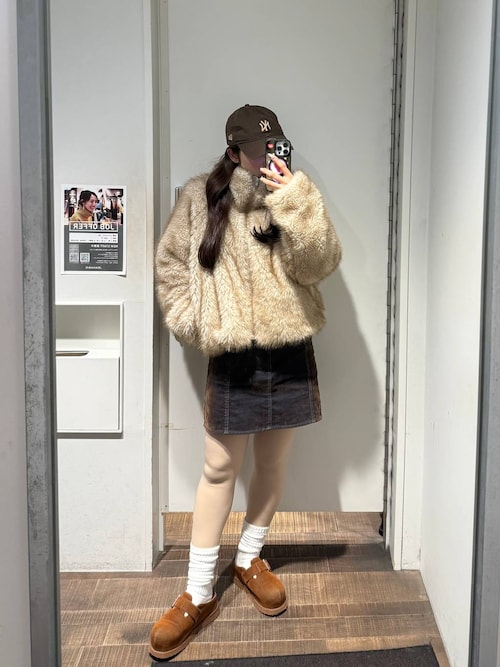 この冬スタイリングの主役にピッタリ！】MIXカラーファーブルゾン