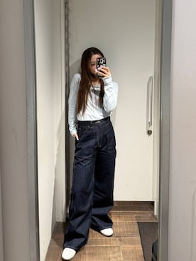 「eL（エル）のアイテム」を使った、𝑴𝑨𝑹𝑰さん（レディース・158cm）の冬コーディネート