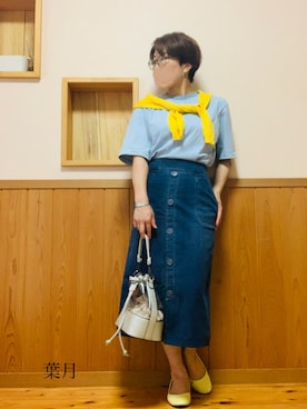 「プロデューサー巻き」｜葉月さん（レディース・154cm）の夏コーディネート