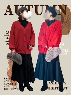 「アイテム（音楽/本・雑誌）」を使った、葉月さん（レディース・154cm）の秋コーディネート