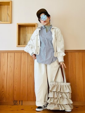 「オールドスクール」｜葉月さん（レディース・154cm）の冬コーディネート