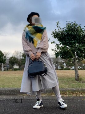 「アイテム（アウトドア/スポーツ）」を使った、葉月さん（レディース・154cm）の秋コーディネート