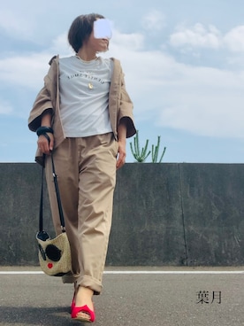 「a-jolie（アジョリー）のアイテム」を使った、葉月さん（レディース・154cm）の夏コーディネート