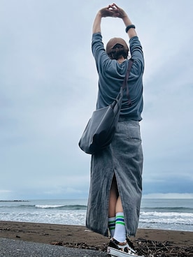 「オールドスクール」｜葉月さん（レディース・154cm）の秋コーディネート