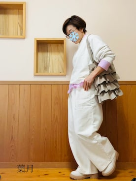 「アイテム（音楽/本・雑誌）」を使った、葉月さん（レディース・154cm）の冬コーディネート