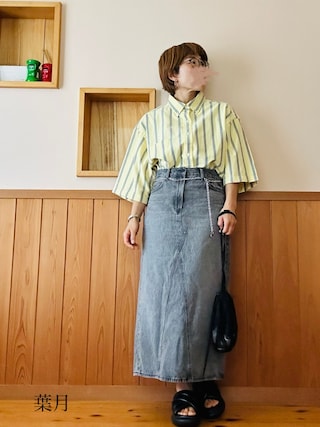【A W】チェーンベルト付きRegenインディゴデニムスカート alexanderwang アレキサンダーワング Regen チェーンベルト付き
