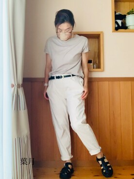 「夏のTシャツフェス」｜「アイテム（帽子）」を使った、葉月さん（レディース・154cm）の夏コーディネート