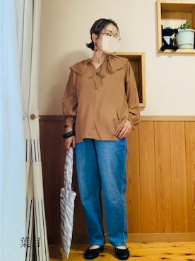 「Honeys（ハニーズ）のアイテム（ヘアアクセサリー）」を使った、葉月さん（レディース・154cm）の夏コーディネート