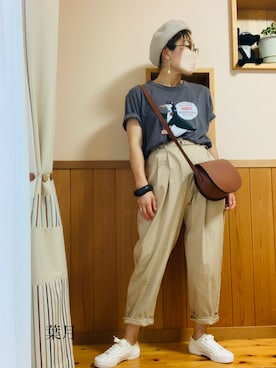 「Chambre（シャンブル）のアイテム（ピアス（両耳用））」を使った、葉月さん（レディース・154cm）の夏コーディネート