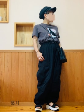 「Chambre（シャンブル）のアイテム（ピアス（両耳用））」を使った、葉月さん（レディース・154cm）の夏コーディネート