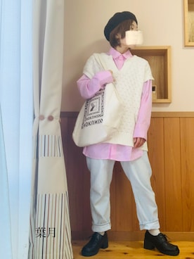 「マムジーンズ」｜葉月さん（レディース・154cm）の春コーディネート