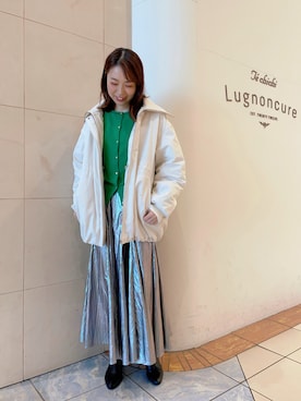 「Te chichi（テチチ）のアイテム（ブルゾン）」を使った、アメさん（レディース・158cm）の冬コーディネート