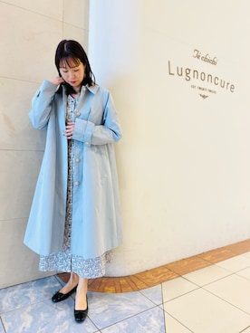 「Te chichi（テチチ）のアイテム（ステンカラーコート）」を使った、アメさん（レディース・158cm）の冬コーディネート