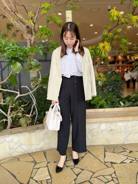 「Te chichi（テチチ）のアイテム（テーラードジャケット）」を使った、アメさん（レディース・158cm）の春コーディネート