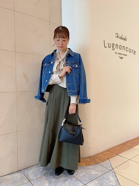 「Te chichi（テチチ）のアイテム（デニムジャケット）」を使った、アメさん（レディース・158cm）の秋コーディネート