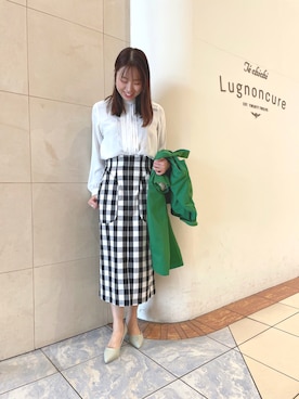 「Te chichi（テチチ）のアイテム（トレンチコート）」を使った、アメさん（レディース・158cm）の春コーディネート