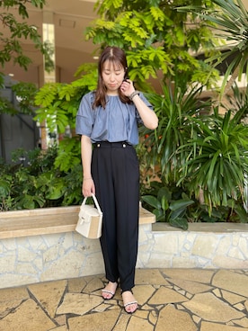 「デニムライク」｜アメさん（レディース・158cm）の春コーディネート
