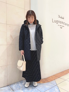 「Lugnoncure（ルノンキュール）のアイテム（その他アウター）」を使った、アメさん（レディース・158cm）の冬コーディネート
