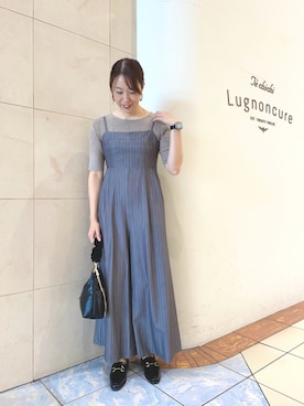 「Te chichi（テチチ）のアイテム（オールインワン・サロペット）」を使った、アメさん（レディース・158cm）の秋コーディネート