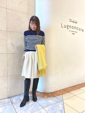 「カラーマフラー」｜アメさん（レディース・158cm）の冬コーディネート