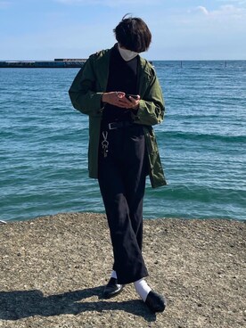 「アイテム（ジャケット/アウター）」を使った、ゆーやんさん（メンズ・183cm・10代）の冬コーディネート