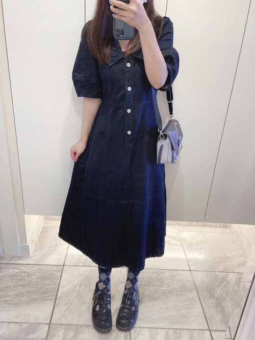 MOUSSY マウジー　BIG COLLAR MIDI ドレス MOUSSY（マウジー）の「BIG COLLAR MIDI ドレス（ワンピース