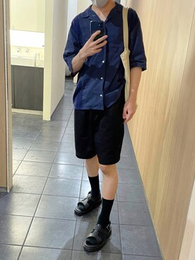 「INTER FACTORY（インターファクトリー）のアイテム（シューズ）」を使った、ゆさん（メンズ・170cm）の夏コーディネート