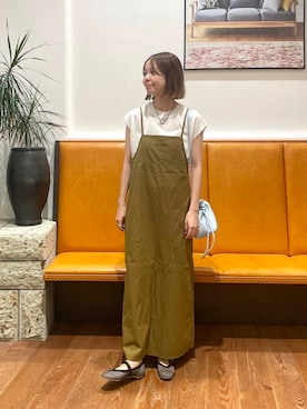 「Lee（リー）のアイテム（ワンピース）」を使った、KUMIさん（レディース・158cm）の夏コーディネート