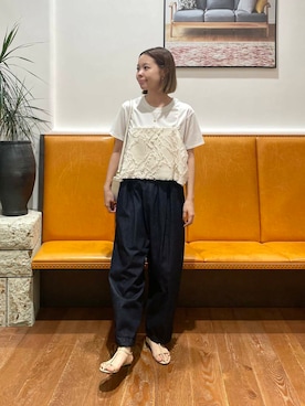 「MARCO BIANCHINI（マルコビアンチーニ）のアイテム」を使った、KUMIさん（レディース・158cm）の夏コーディネート