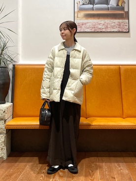 「URBAN RESEARCH DOORS（アーバンリサーチドアーズ）のリラックスイージーサロペット（サロペット/オーバーオール）」を使った、KUMIさん（レディース・158cm）の秋コーディネート