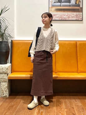 「URBAN RESEARCH DOORS（アーバンリサーチドアーズ）のアイテム（サンダル）」を使った、KUMIさん（レディース・158cm）の秋コーディネート