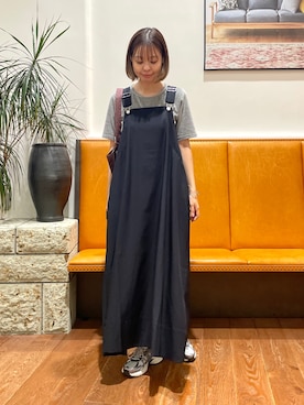 「FORK&SPOON（フォークアンドスプーン）のアイテム（ワンピース）」を使った、KUMIさん（レディース・158cm）の夏コーディネート