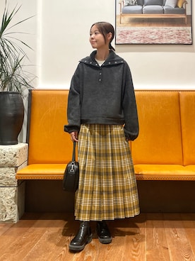 「URBAN RESEARCH DOORS（アーバンリサーチドアーズ）の2WAYスクエアショルダーバッグ（ショルダーバッグ）」を使った、KUMIさん（レディース・158cm）の秋コーディネート