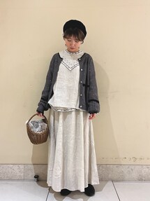 【ツハル・新品タグ付】リネンハンカチ刺繍前後2WAYブラウス❀TSUHARU TSUHARU by Samansa Mos2（ツハルバイサマンサモスモス）の