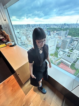 「アイテム（ローファー、ブルー系）」を使った、乃杏さん（レディース・155cm）の秋コーディネート