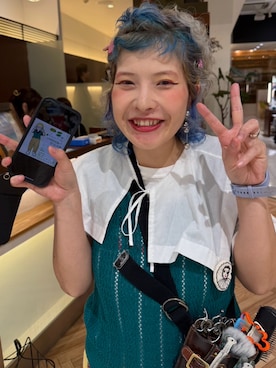 「アイテム（付け襟）」を使った、なぎえびやまさん（レディース・157cm）の秋コーディネート