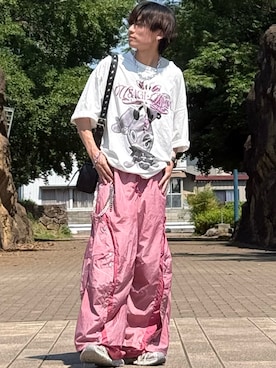 「DEVICE（デバイス）のアイテム（バッグ）」を使った、ゆーすけさん（メンズ・166cm）の夏コーディネート