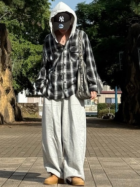 「アイテム（キャップ）」を使った、ゆーすけさん（メンズ・166cm）の秋コーディネート