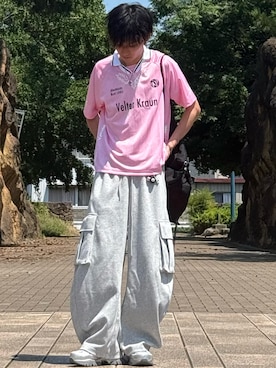 「DEVICE（デバイス）のアイテム（バッグ）」を使った、ゆーすけさん（メンズ・166cm）の夏コーディネート