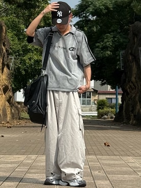 「アイテム（キャップ）」を使った、ゆーすけさん（メンズ・166cm）の夏コーディネート