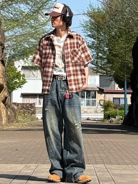 「Timberland（ティンバーランド）のアイテム」を使った、ゆーすけさん（メンズ・166cm）の春コーディネート