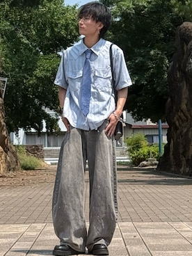 「アイテム（フォーマルスーツ/小物）」を使った、ゆーすけさん（メンズ・166cm）の夏コーディネート
