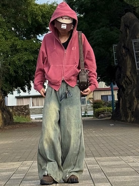 「アイテム（パーカー）」を使った、ゆーすけさん（メンズ・166cm）の秋コーディネート