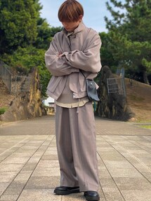 LIDNM（リドム）の「MELANGE CHECK BAGGY（スラックス）」 - WEAR