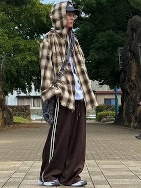 「アイテム（キャップ）」を使った、ゆーすけさん（メンズ・166cm）の秋コーディネート