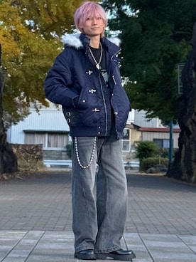 「アイテム（ブルゾン）」を使った、ゆーすけさん（メンズ・166cm）の秋コーディネート